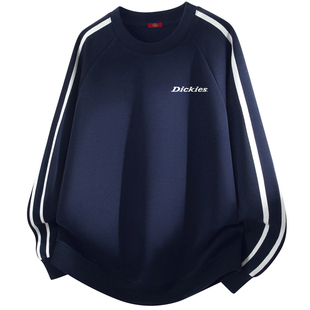 Dickies圆领卫衣男新款美式撞色拼条设计街头感无帽外套上衣春装A
