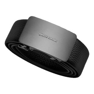 皮尔卡丹男士皮带商务自动扣腰带真牛皮皮带男休闲中青年裤腰带