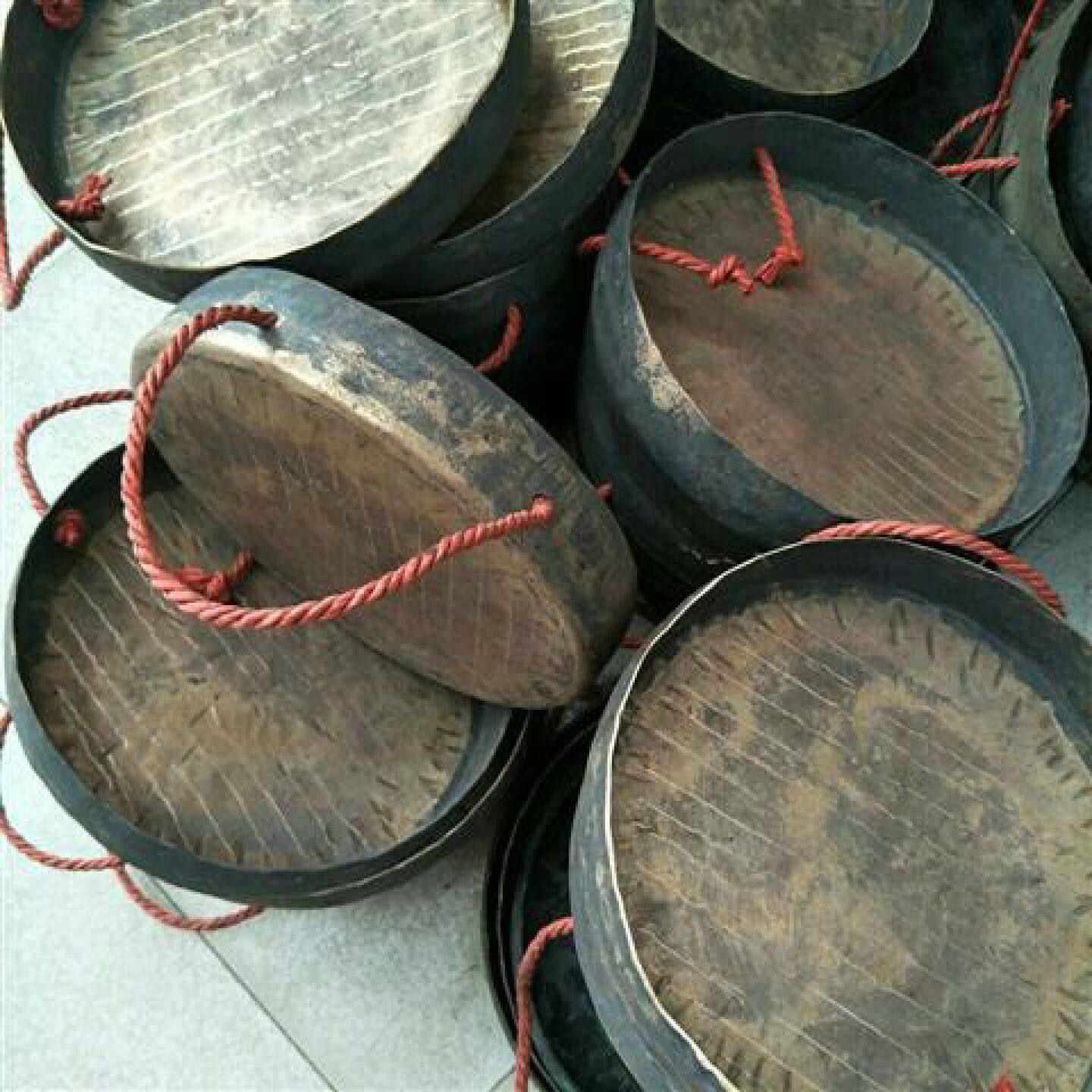 小马锣纯铜响铜乐器25公分平底高边锣民间击打乐器舞狮醒狮道具