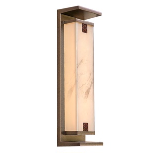 户外壁灯防水庭院灯仿云石壁挂灯别墅大门两侧新中式复古太阳能灯