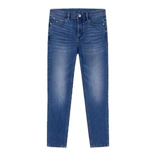 白小牛奥莱男士牛仔裤羊毛修身显瘦加绒大弹力九分牛仔裤