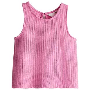 HM童装儿童女童背心新款洋气无袖质感挂脖针织吊带上衣1286339