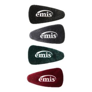 韩国emis官方亮片天鹅绒宽发夹复古刘海侧边碎发鸭嘴夹新款发饰