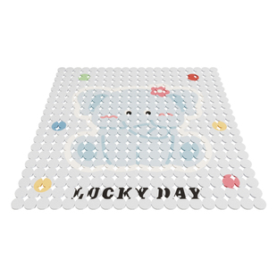 方形淋浴房儿童孕妇洗澡吸盘垫浴室防滑地垫镂空卫生间防水脚垫子