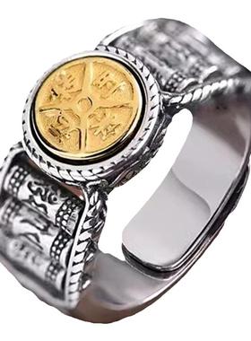 男款龙年转运戒指925银复古