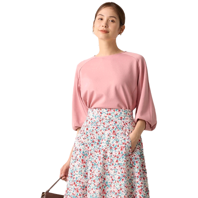 組曲日系气质落肩针织衫秋季新款女士纯色套头衫上衣日系轻奢