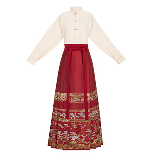 花朝记|花花优选|花溪|织金妆花马面裙|明制立领竖领日常汉服