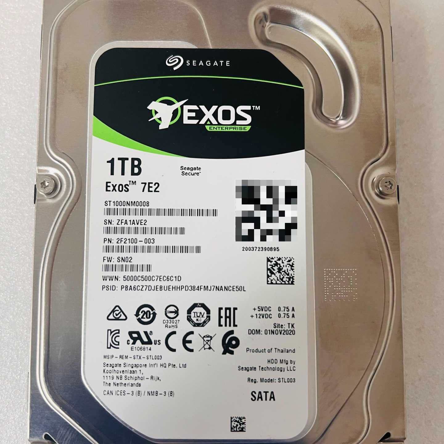 希捷 Exos 7E2 1TB 企业级硬盘议价