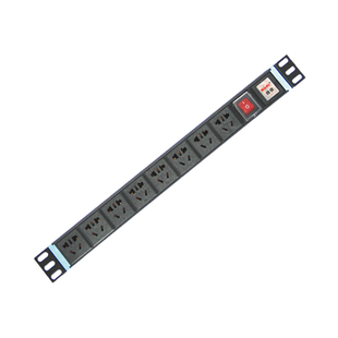 微帝科海PDU机柜插座电源工业插排无线 8位10A开关过载防雷接线板