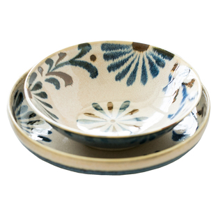 日本制冲绳花菜盘子汤碗米饭碗拉面碗沙拉盘甜品碟咖啡杯日料餐具