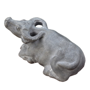 石雕石头牛旺财青石卧牛小黄牛镇宅十二生肖牛石牛家居办公室摆件