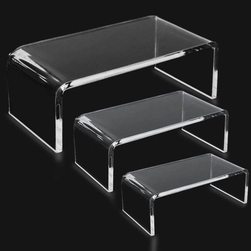 亚克力阶梯展示架透明置物架手办U带架亚克力收纳展示架货型直播
