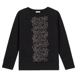 无谓韩式文艺2025秋新款女装宽松显瘦插肩长袖立体绣花卫衣女上衣