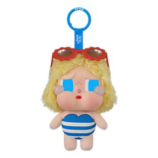 POPMART泡泡玛特CRYBABY Vacation Mode On哭娃搪胶毛绒挂件度假