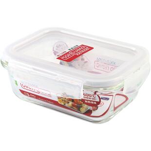 乐扣乐扣玻璃饭盒耐热微波炉烤箱保鲜盒上班带饭餐盒加热便当盒