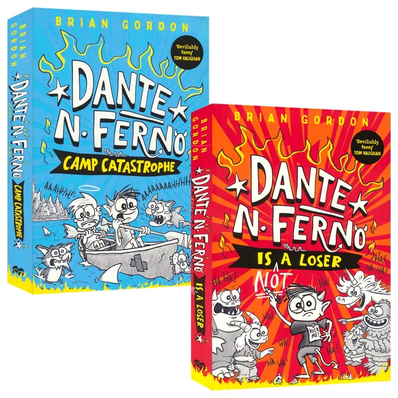 Dante N. Ferno is NOT a Loser Camp Catastrophe 但丁·N·费尔诺1-2 儿童漫画章节小说 幽默故事 英语桥梁书 英文原版进口图书