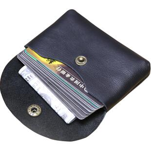 男士手工软牛皮迷你小零钱包女式简约真皮复古硬币包卡包名片包潮