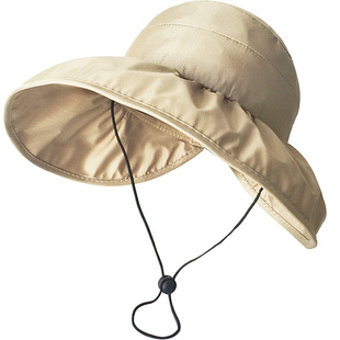 韩国进口儿童空顶帽子女防晒防紫外线遮阳帽夏天沙滩太阳帽可折叠
