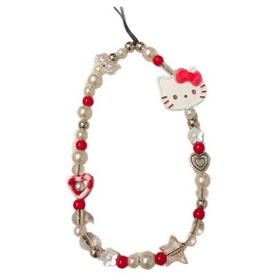 Kitty猫手机链diy挂绳串珠挂饰ccd相机包包挂件高级感百搭手链条