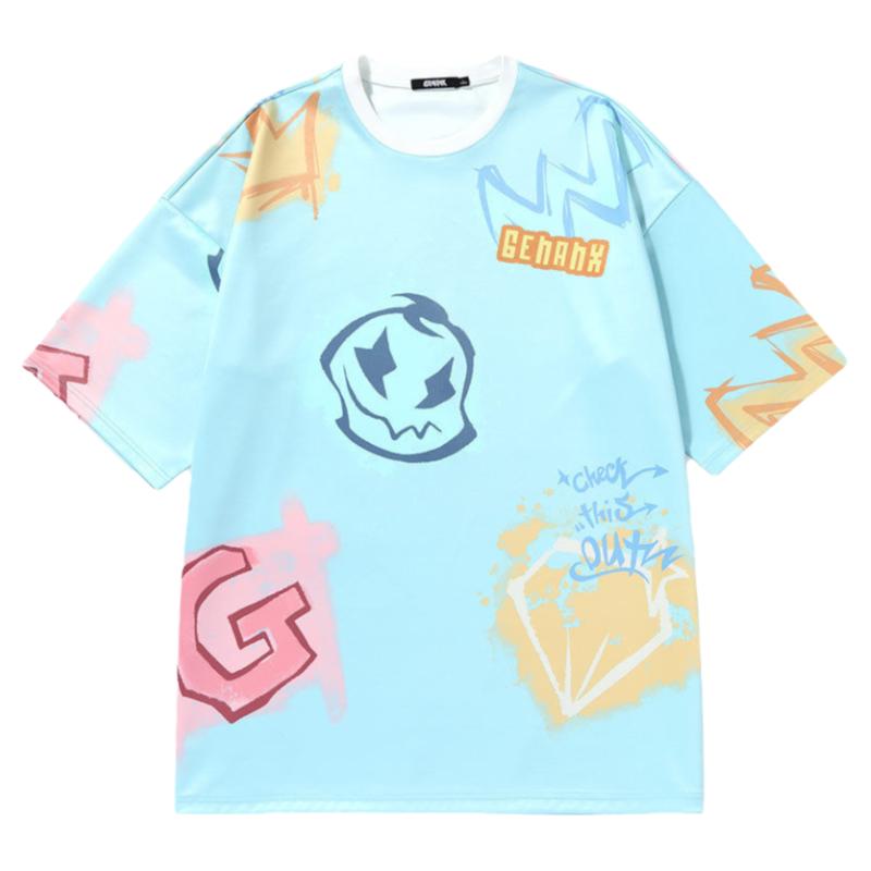 GENANX闪电潮牌短袖糖果色