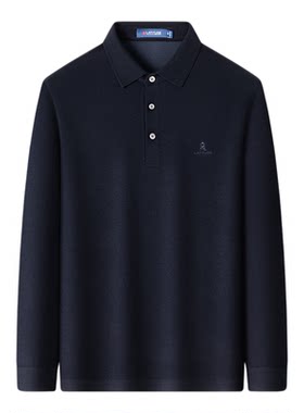 梦特娇男士长袖T恤山羊绒Polo衫
