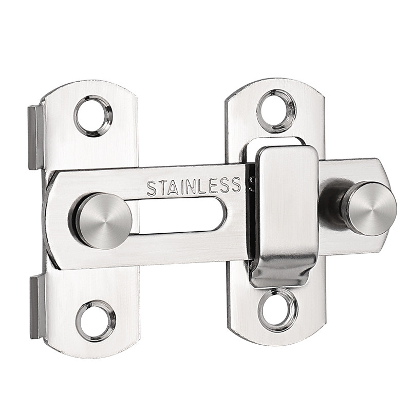 免打孔不锈钢门搭扣插销门栓锁扣卡扣推拉移门卫生间厕所老式门锁