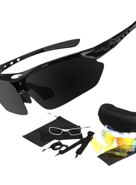 骑行偏光墨镜防风沙眼镜男女运动