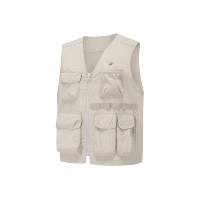 迪卡侬儿童工装马甲MH500春秋男童女童户外背心登山徒步机能KIDC