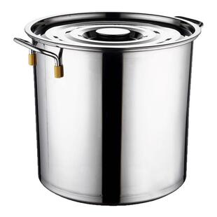 不锈钢桶304食品级带盖家用大桶水桶油桶商用6加厚储水圆桶特厚50