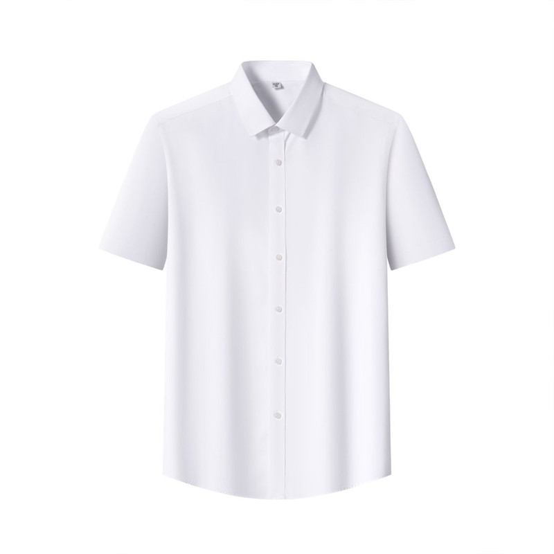 定制短袖衬衫刺绣LOGO工作服