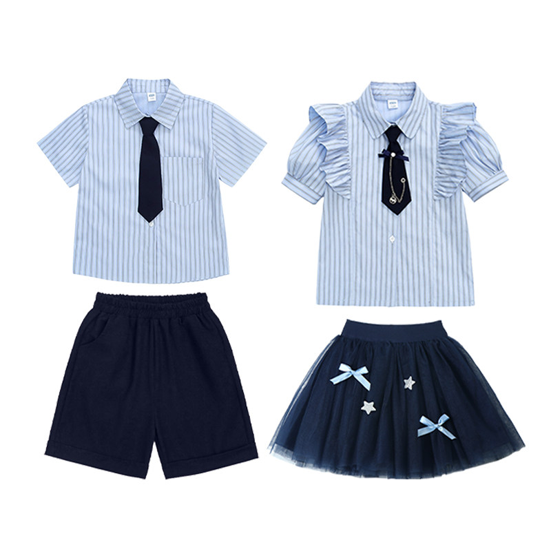 儿童啦啦队大合唱演出服朗诵比赛表演服学院风毕业照六一儿童节夏
