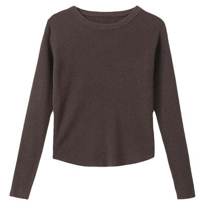 短款毛衣女修身小个子针织上衣