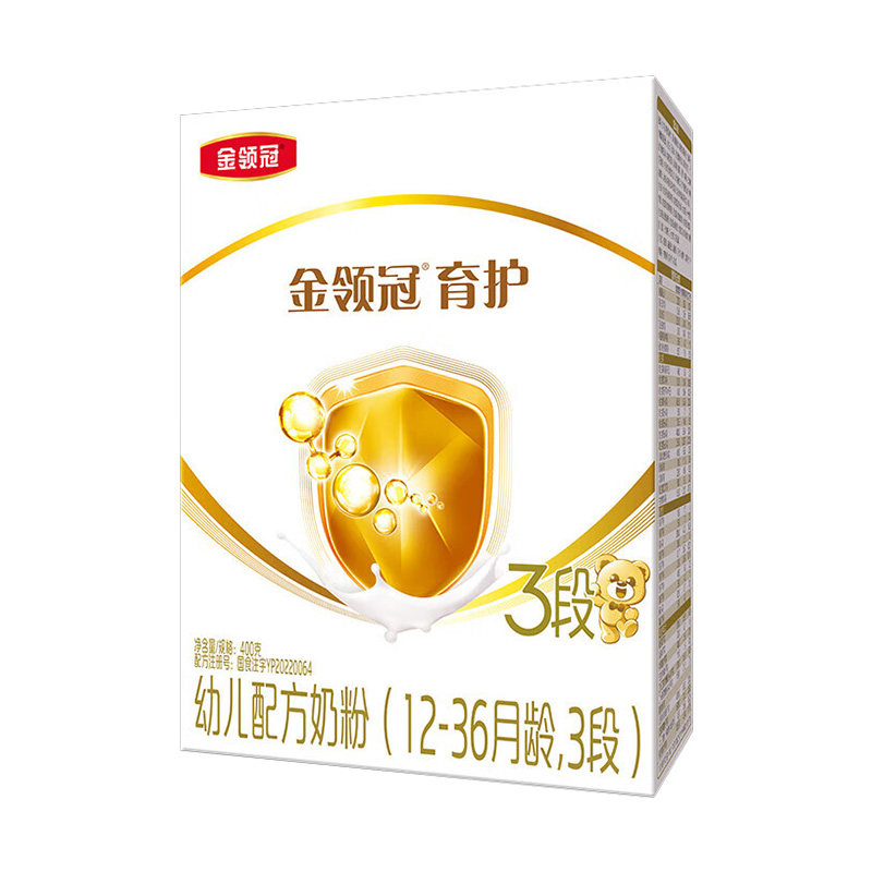 伊利金领冠育护3段400克盒装奶粉