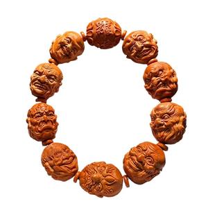 文玩十八罗汉橄榄核手串男士精品高端核雕精雕雕刻收藏级男款女款