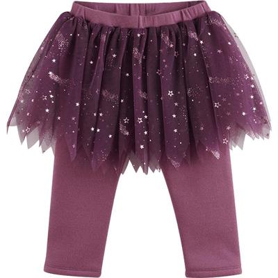 马克珍妮女童加绒保暖打底裙裤