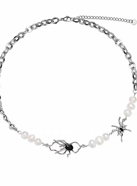 液态蜘蛛项链小众设计感ins风甜酷辣妹锁骨链高级感项饰品女