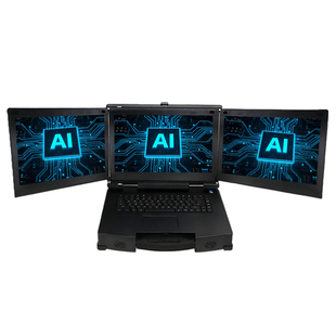 研涛三屏三防加固笔记本RTX4090m便携式工控计算机移动工作站