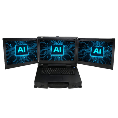 研涛三屏三防加固笔记本RTX4090m便携式工控计算机移动工作站