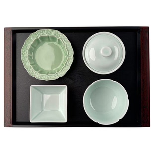 一人食餐具冷菜盘定量分餐盘餐具饭碗月子中心餐点心碗花边异型盘