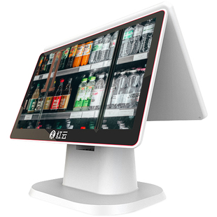 客如云快餐称重收银机熟食卤味麻辣烫生鲜水果零食店超市电子秤双屏ai称重一体机美团外卖接单收银软件系统