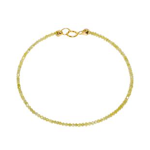 若华珠宝觅棠=迷你彩钻钻石手链女18K金彩宝手串黄钻手饰礼物定制