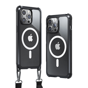 适用2023款新苹果15磁吸手机壳iphone15promax军规气囊防摔保护壳magsafe磁吸充电斜跨挂绳男女潮mageasy网红