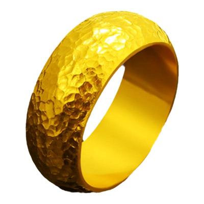 亮面实心泥鳅背戒指和源足金999