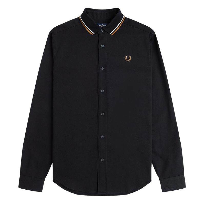 FREDPERRY翻领长袖衬衫时尚通勤
