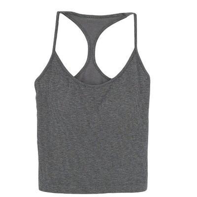 夏季木浆纤维带胸垫挂脖工字背心