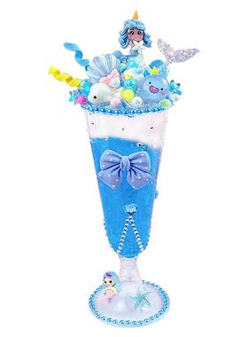 三立鸥儿童DIY手工材料包冰激凌奶油胶冰淇淋杯食玩生日礼物玩具