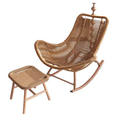 摇椅室内客厅单人藤编椅户外阳台椅午休家用休闲可躺可睡懒人躺椅