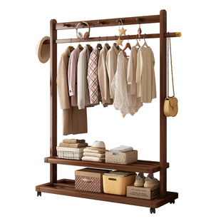 可移动衣帽架卧室置物落地挂衣架子加粗加厚床边放脱下的衣服神器