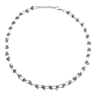 小众锁骨链打结荆棘钛钢男女