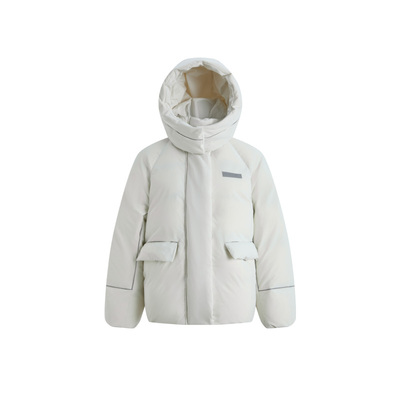 冰洁95绒厚短女款廓形白鸭绒外套